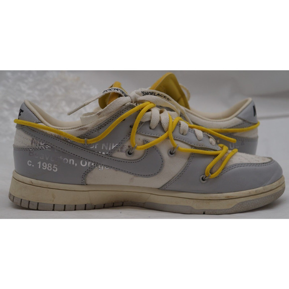 Size 10 - Nike Dunk Low x Off-White Lot 29 of 50 Sail/Neutral Gray - DM1602-103 main image 6